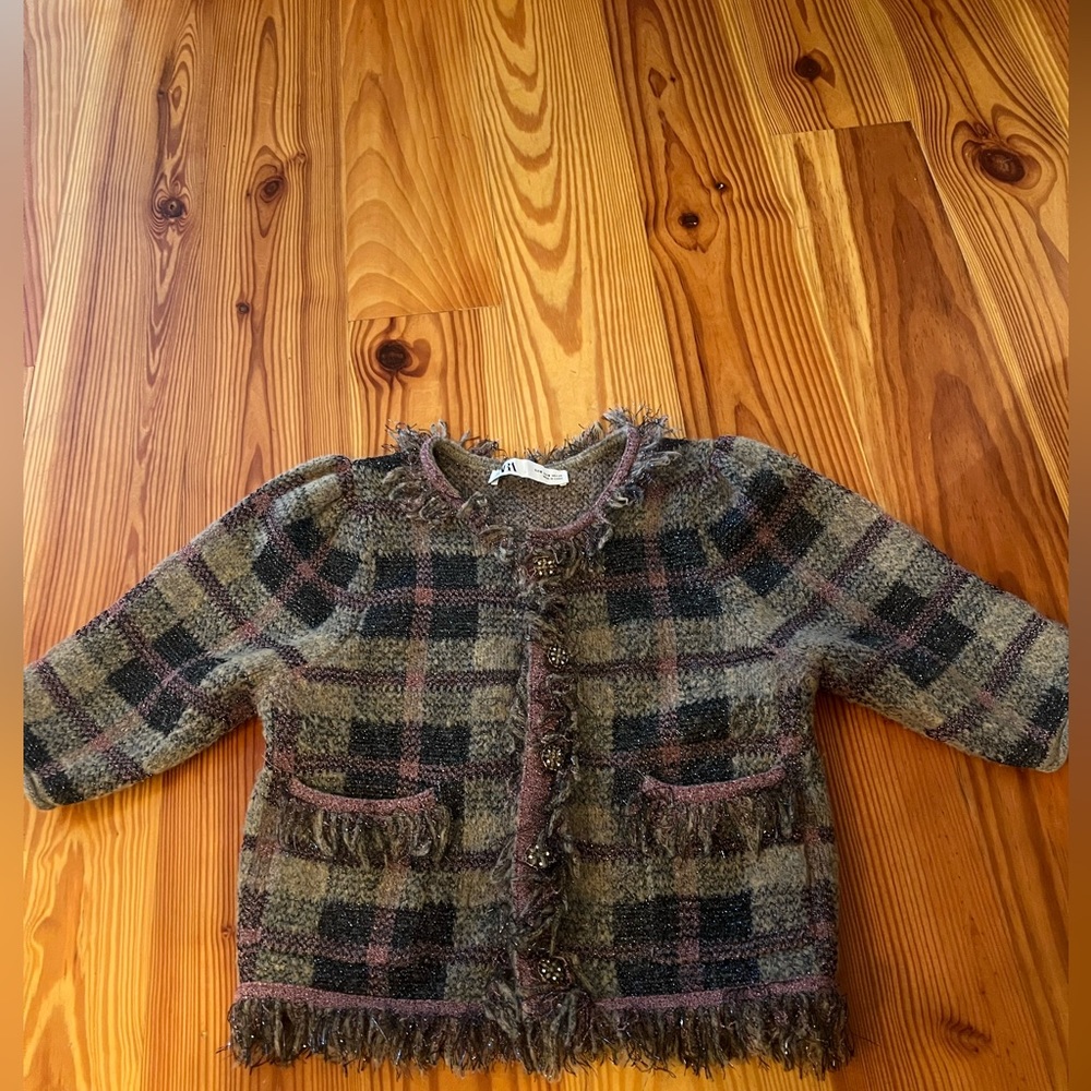 Zara Plaid Skirt Set - Green and Brown